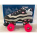 NWT Sketchers 4 Wheelers Sport Roller Skates Sz 8 Navy Blue and Pink w Box