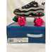 NWT Sketchers 4 Wheelers Sport Roller Skates Sz 8 Navy Blue and Pink w Box