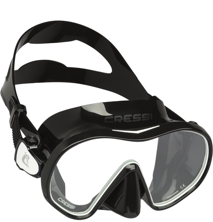 Single Lens Frameless Scuba Mask & Dry Snorkel for Snorkeling