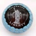 Vtg Murano Millefiori Statue Of Liberty Centennial 1986 Paperweight, Red Blue