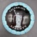 Vtg Murano Millefiori Statue Of Liberty Centennial 1986 Paperweight, Red Blue
