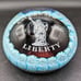 Vtg Murano Millefiori Statue Of Liberty Centennial 1986 Paperweight, Red Blue