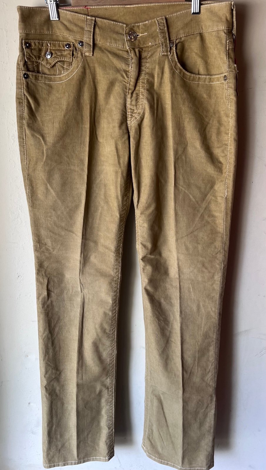 True Religion Corduroy Straight Jeans size 33