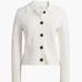 NWT J. Crew Factory 2024 Ivory Polo Cardigan Sweater Size M