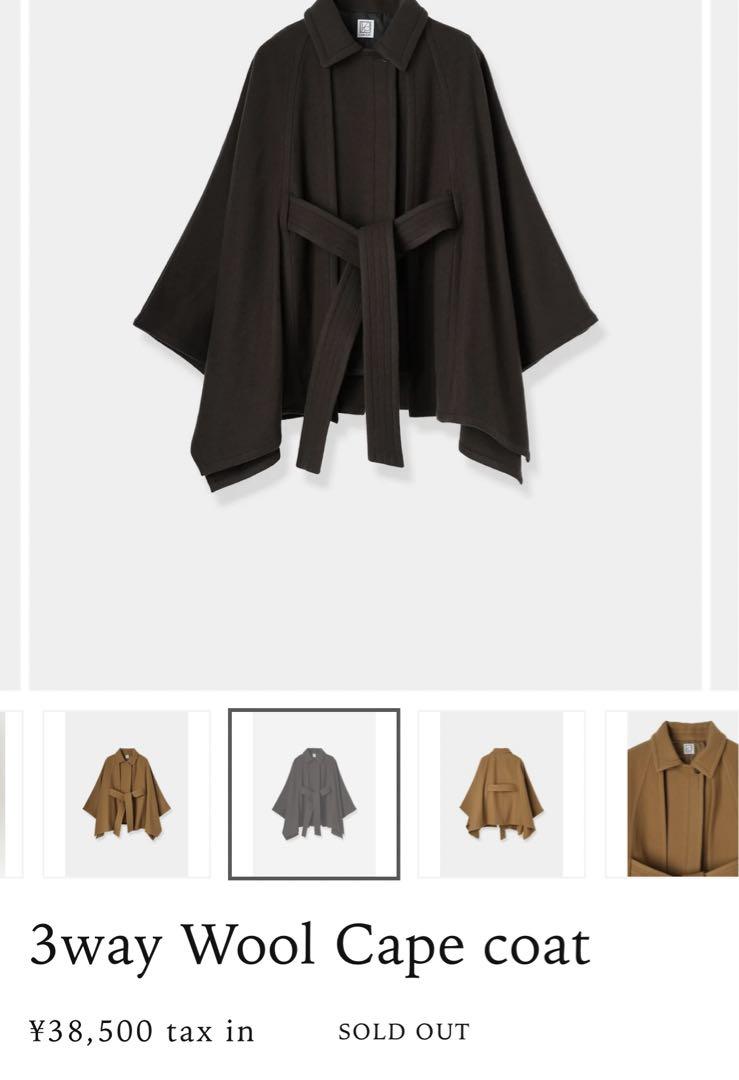 3-way Wool Cape Coat