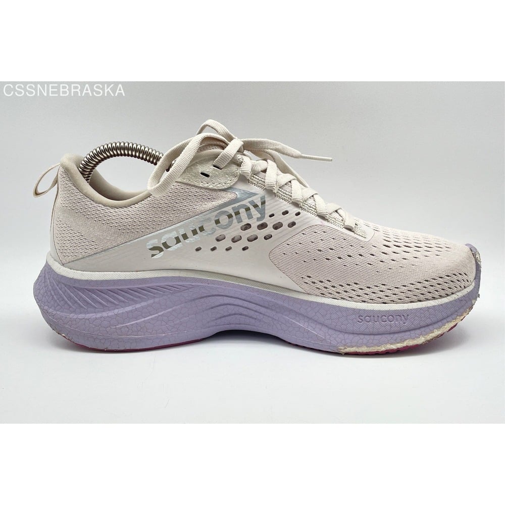 Saucony Purple | White Women's Ride 17 Running Shoes S10925-241 - Size 9W