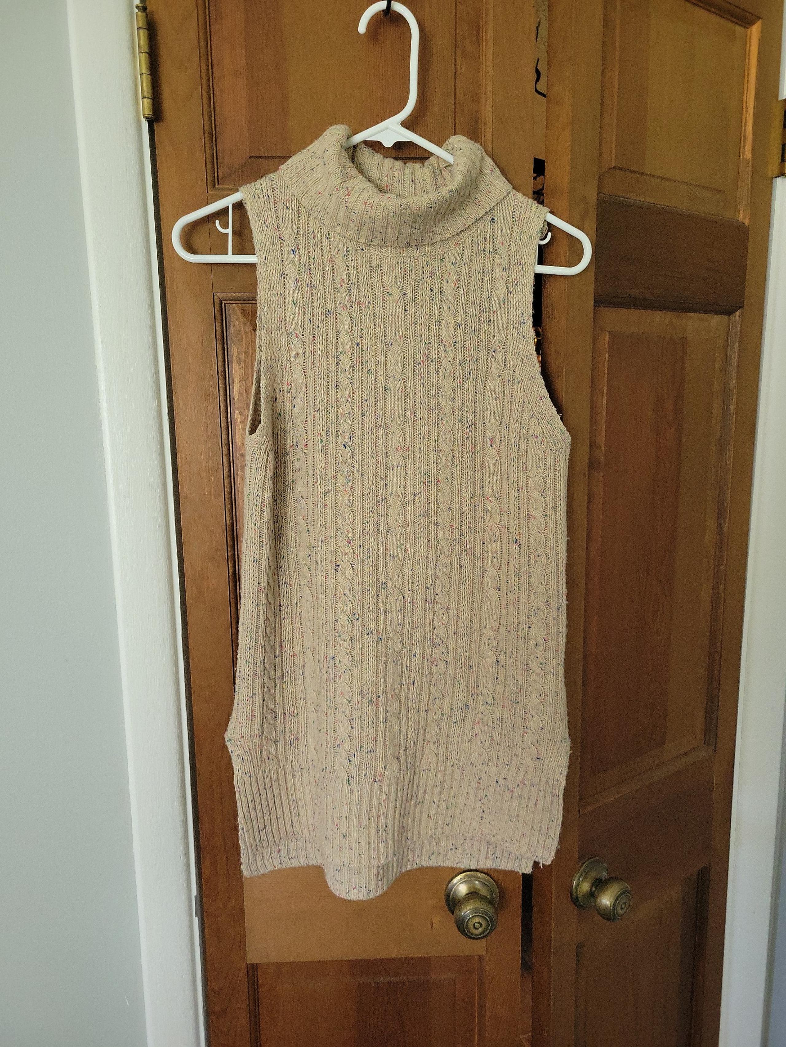 Vernacular tan sweater tank sleeveless
