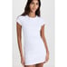 NWT Susana Monaco Short Sleeve Draped Mini Dress Ruched White Sugar sz L