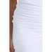 NWT Susana Monaco Short Sleeve Draped Mini Dress Ruched White Sugar sz L