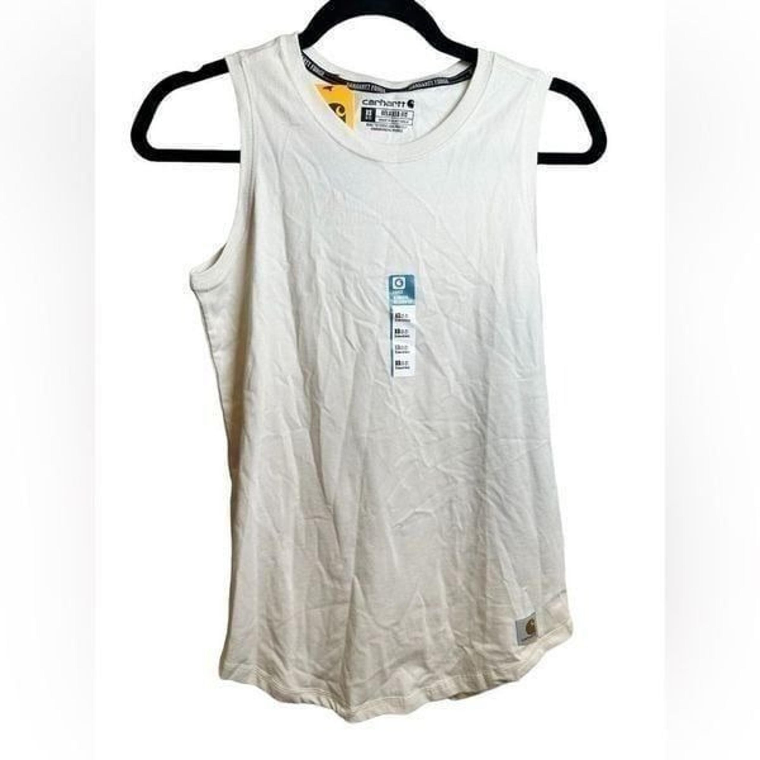 NWT Carhartt Women’s White Mid Weight Tank Top - Size XS