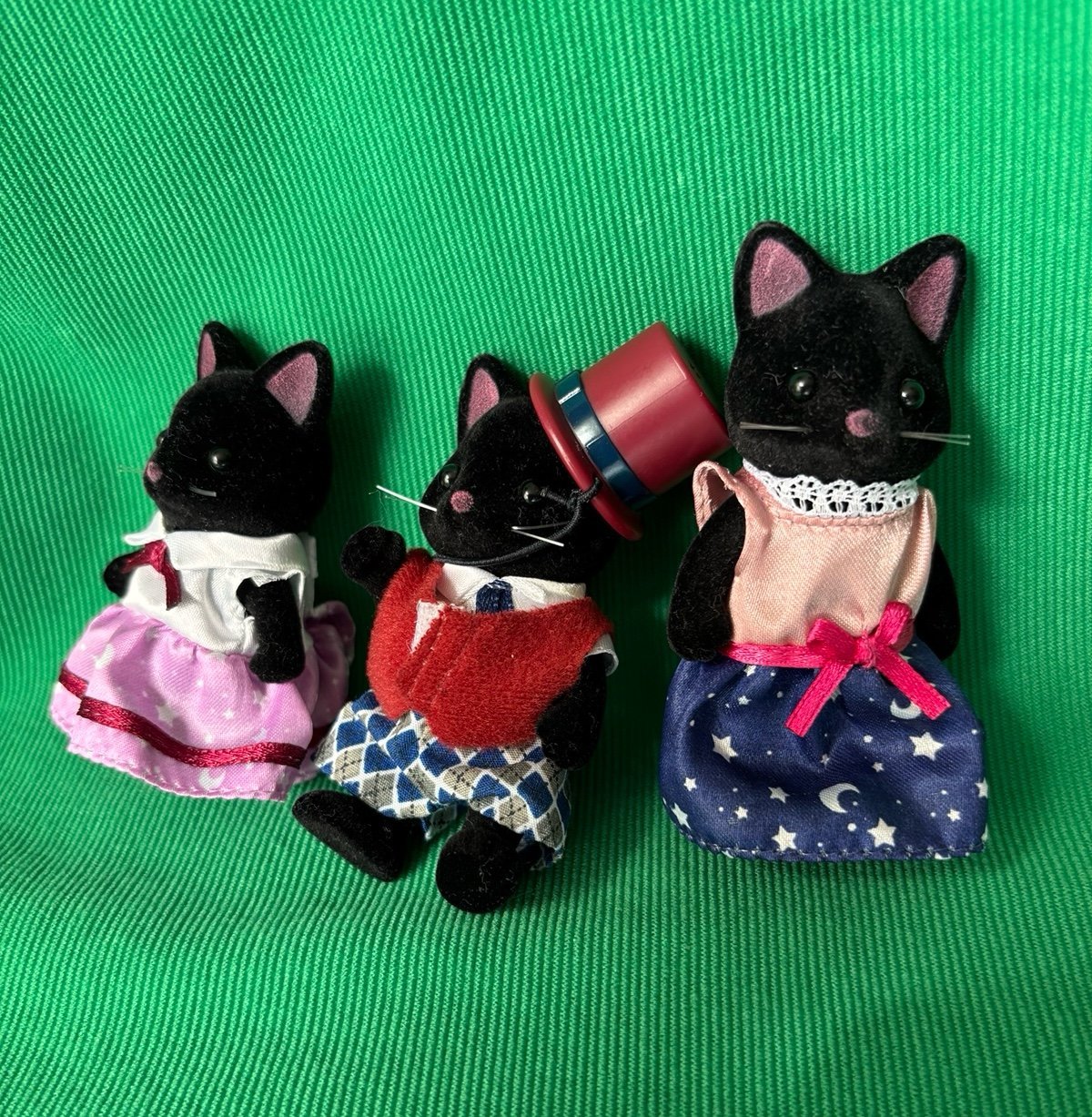 Calico critters Midnight Cat family set set lot Allison James sister Chantelle