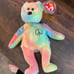 Rare Ty beanie bear peace