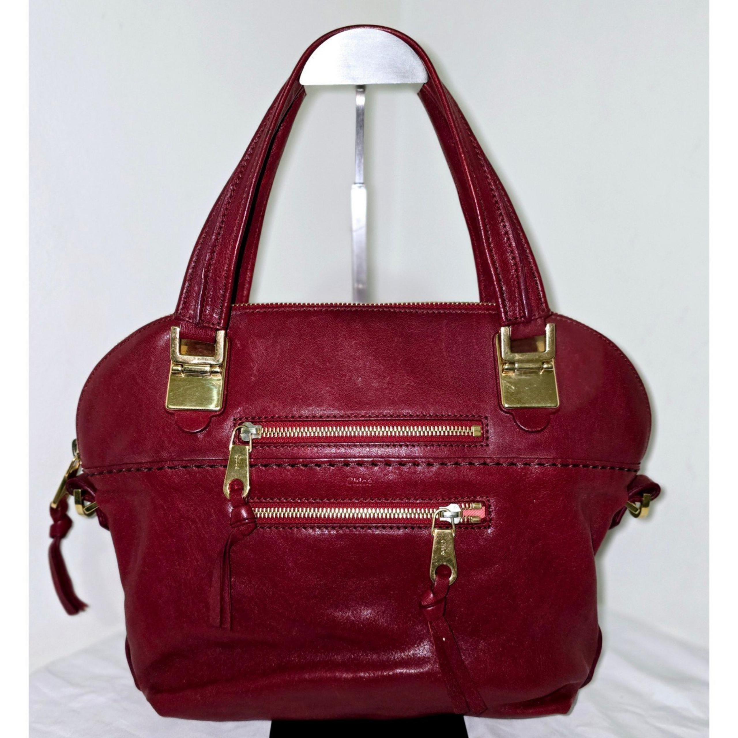 Chloe Angie Red Leather 2Way Satchel bag
