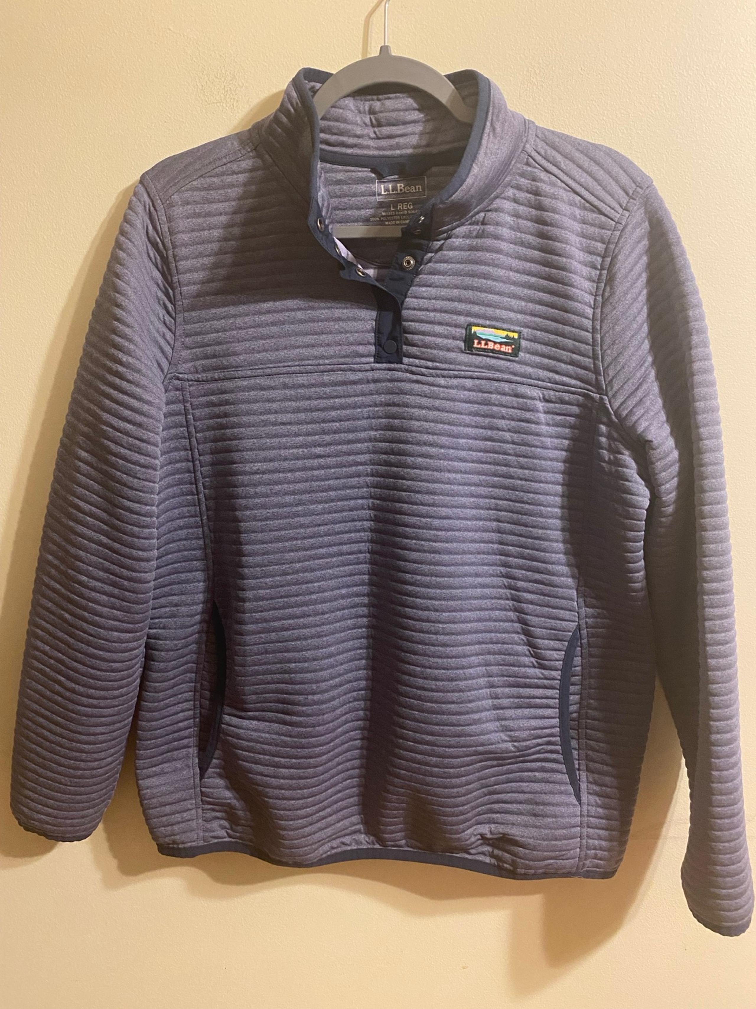 Womens L.L. Bean Airlight Knit Pullover Blue 506463 Size Medium