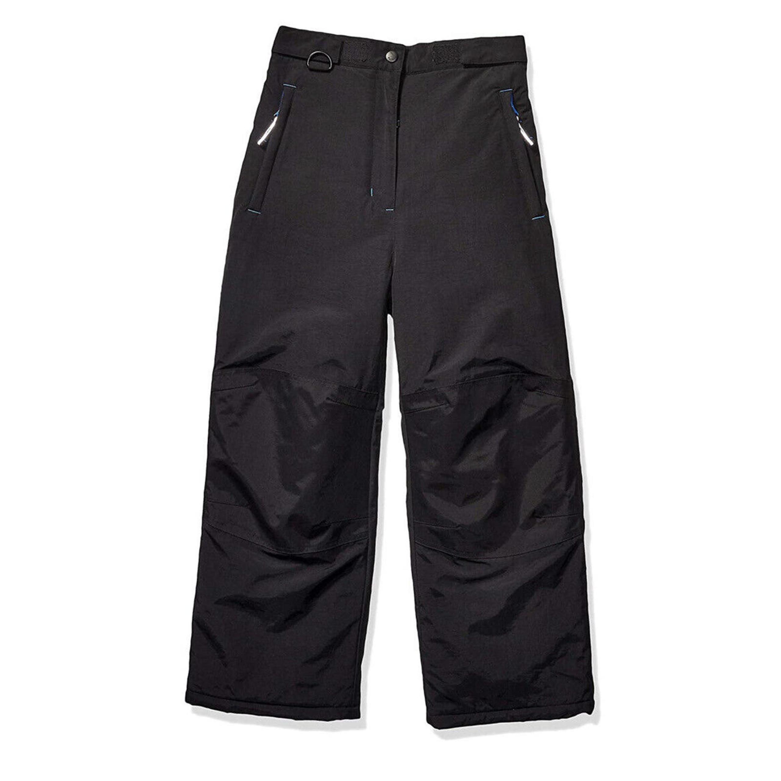Amazon Essentials Boys Water-Resistant Snow Pants zip-up side pockets XL Black