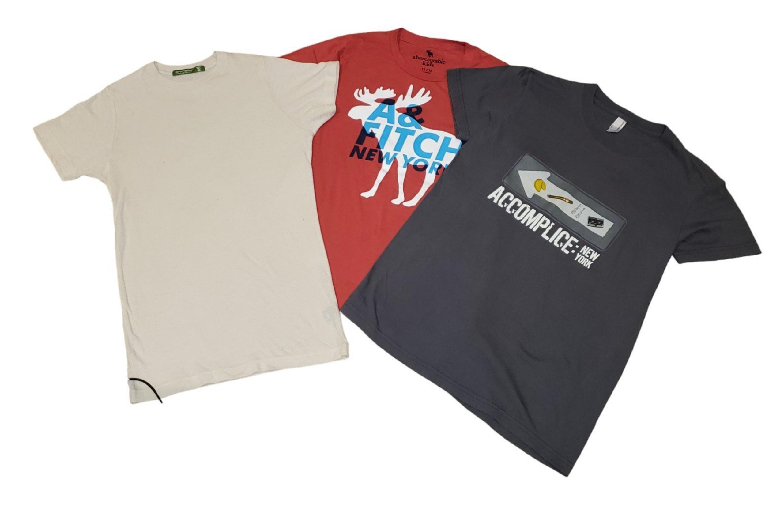Abercrombie Kids Red T-Shirt American Apparel Tee Alternative Earth Boys Lot L