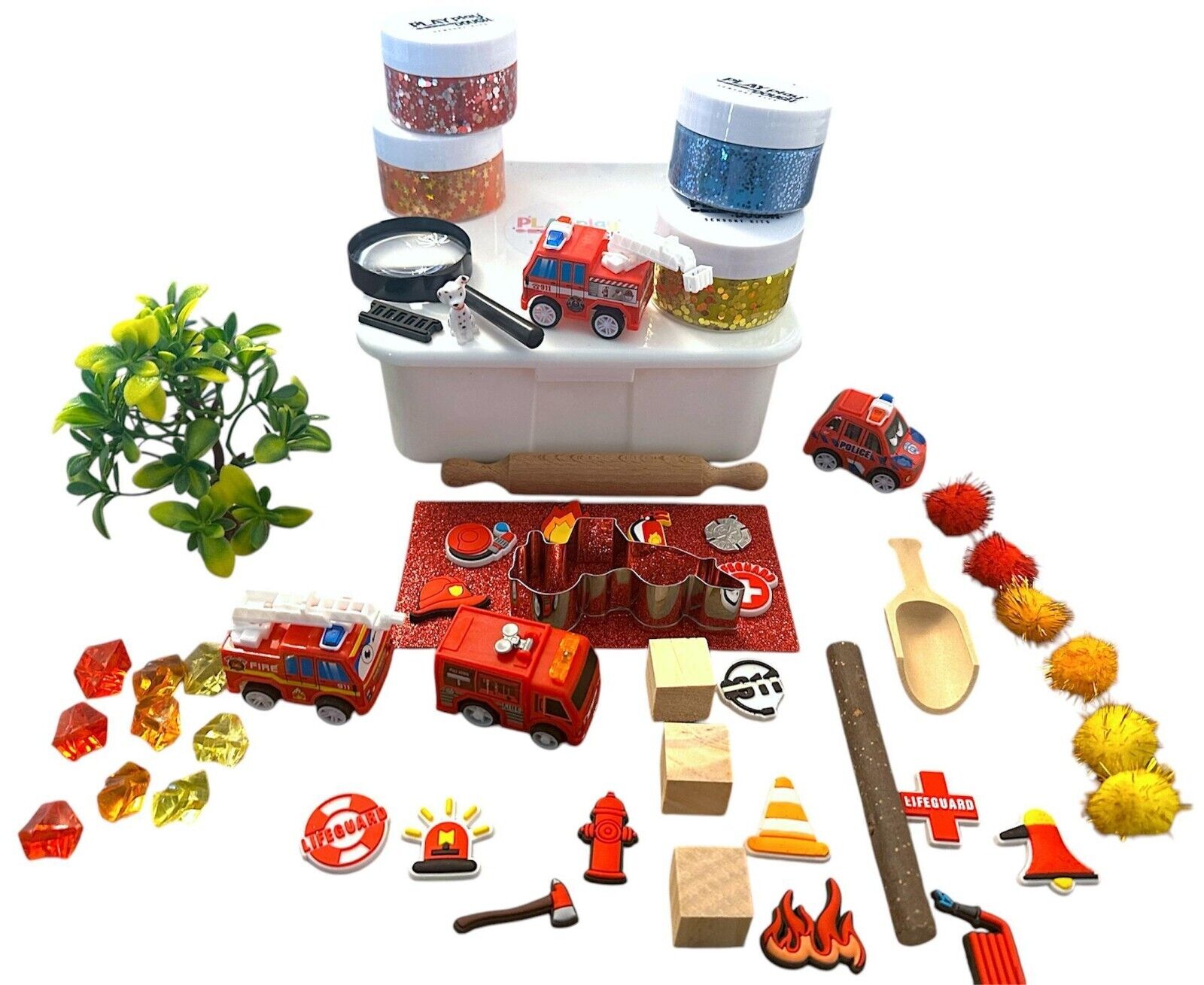Playdough Sensory Fire Truck Set