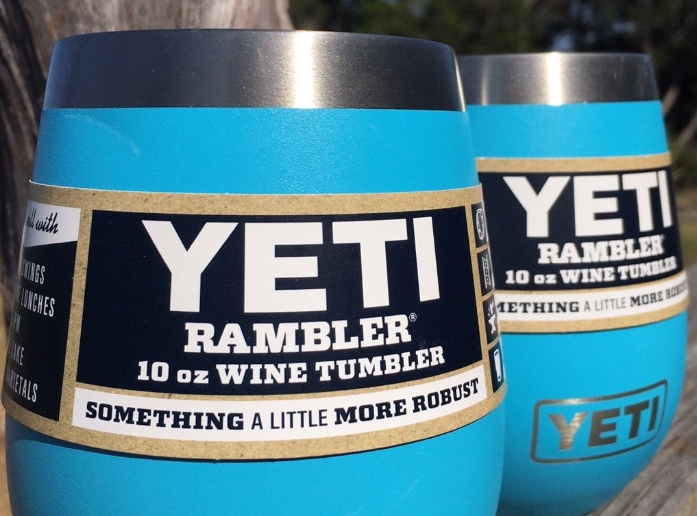 HTF YETI REEF BLUE WINE TUMBLER SET