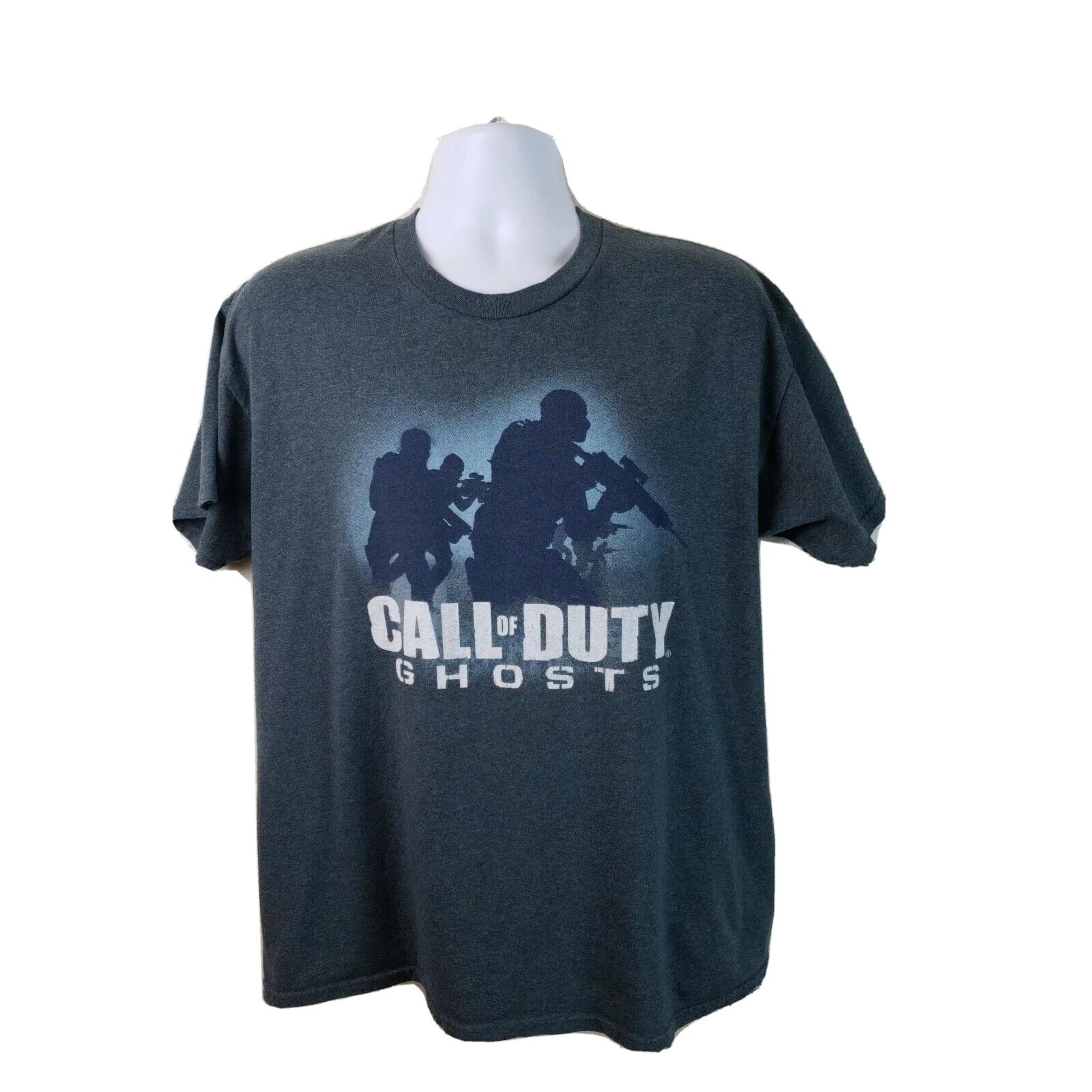 Official Playstation Xbox Call of Duty Ghosts Dark Grey T-shirt size Large