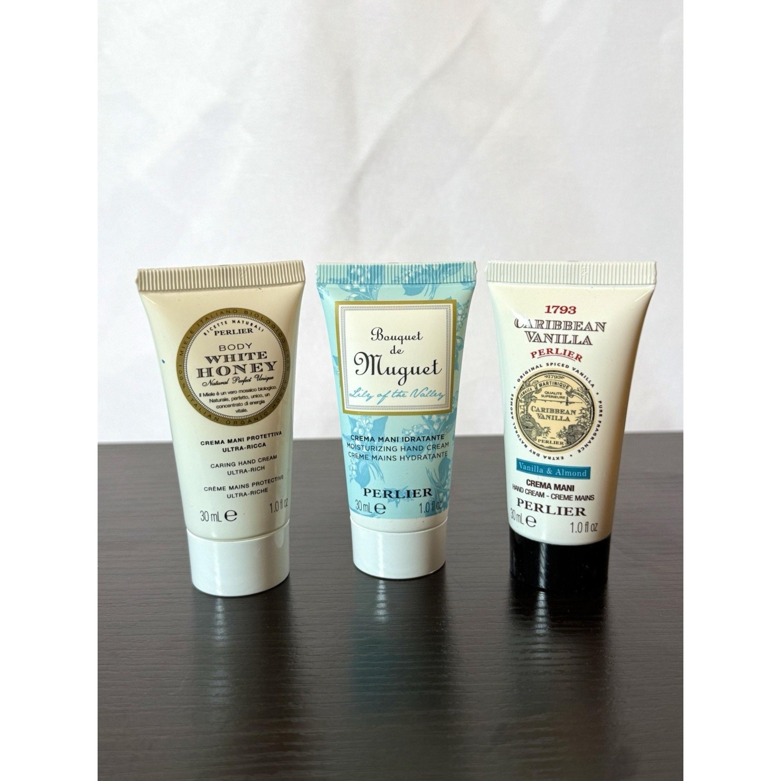 Perlier Smoothing Hand Cream 1fl.oz. LOT OF 3 Lily Of The Valley Honey Vanilla