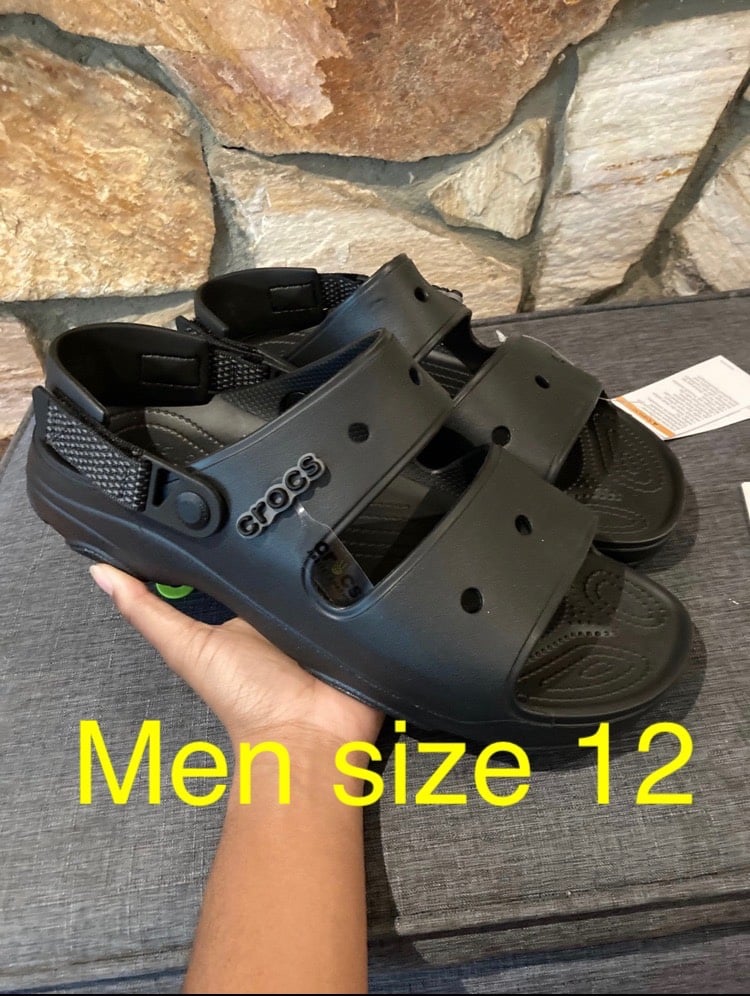 Crocs all terrain sandal black men size 12