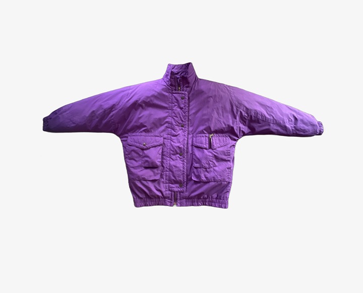 Vintage London Fog Lilac Cargo Puffer Jacket