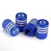 NWT New 4 Blue Mazda Wheel Air Valve Stem Cap: 3 6 9 CX-5 MX-5 CX-9 RX-7 Miata