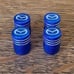 NWT New 4 Blue Mazda Wheel Air Valve Stem Cap: 3 6 9 CX-5 MX-5 CX-9 RX-7 Miata