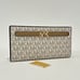NEW MICHAEL KORS Reed Large Snap Signature Wallet in Camel Multi Vanilla