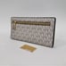 NEW MICHAEL KORS Reed Large Snap Signature Wallet in Camel Multi Vanilla