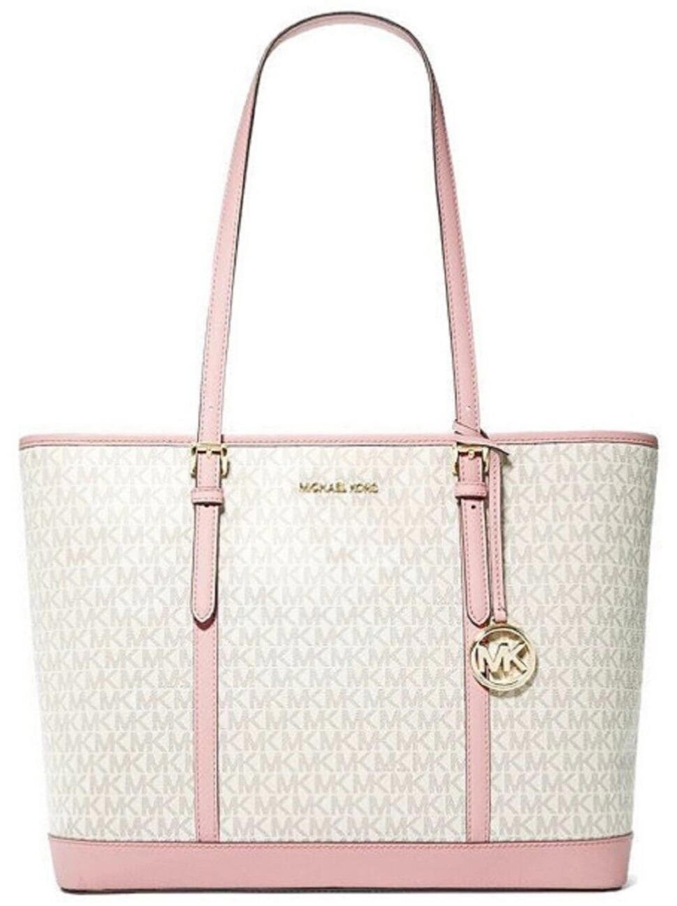 Michael Kors Jet Set Travel Large Shoulder Tote Pink Powder Blush NWT MSRP: 448