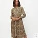 NWT J Crew Leopard Print Pleated Dress size 10