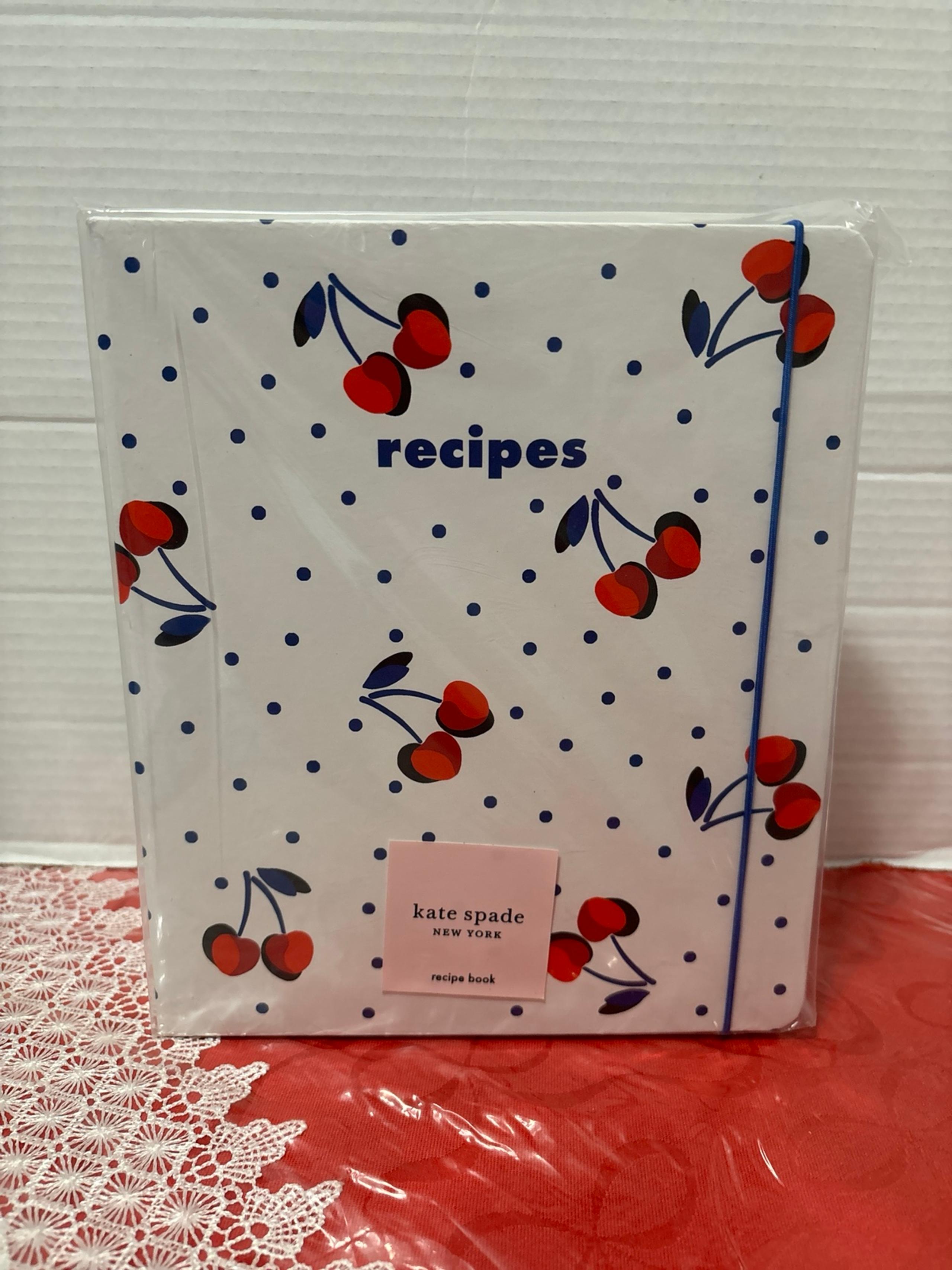 #WX KATE SPADE NEW YORK 9”x8” RECIPE BOOK