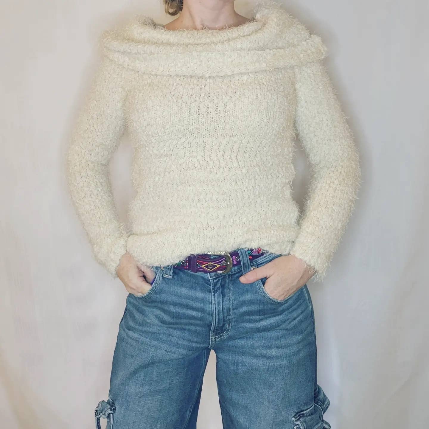 Lauren conrad fuzzy sweater clearance