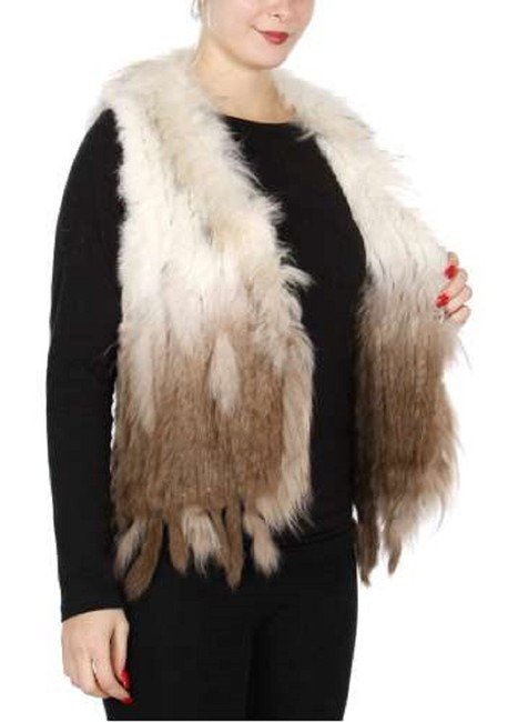New Two Tone Colored Woven Shawl Vest