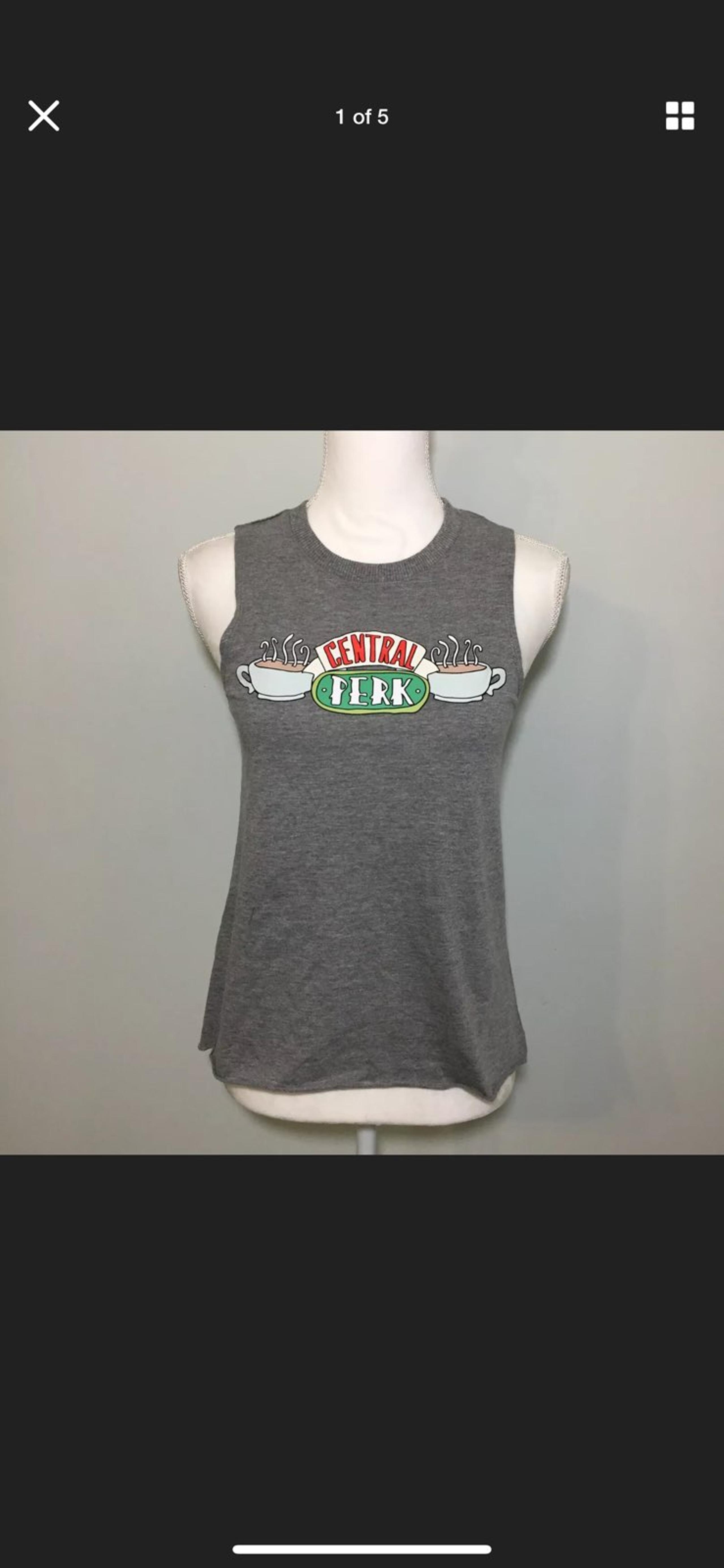 Friends Central Perk Grey Graphic Tank
