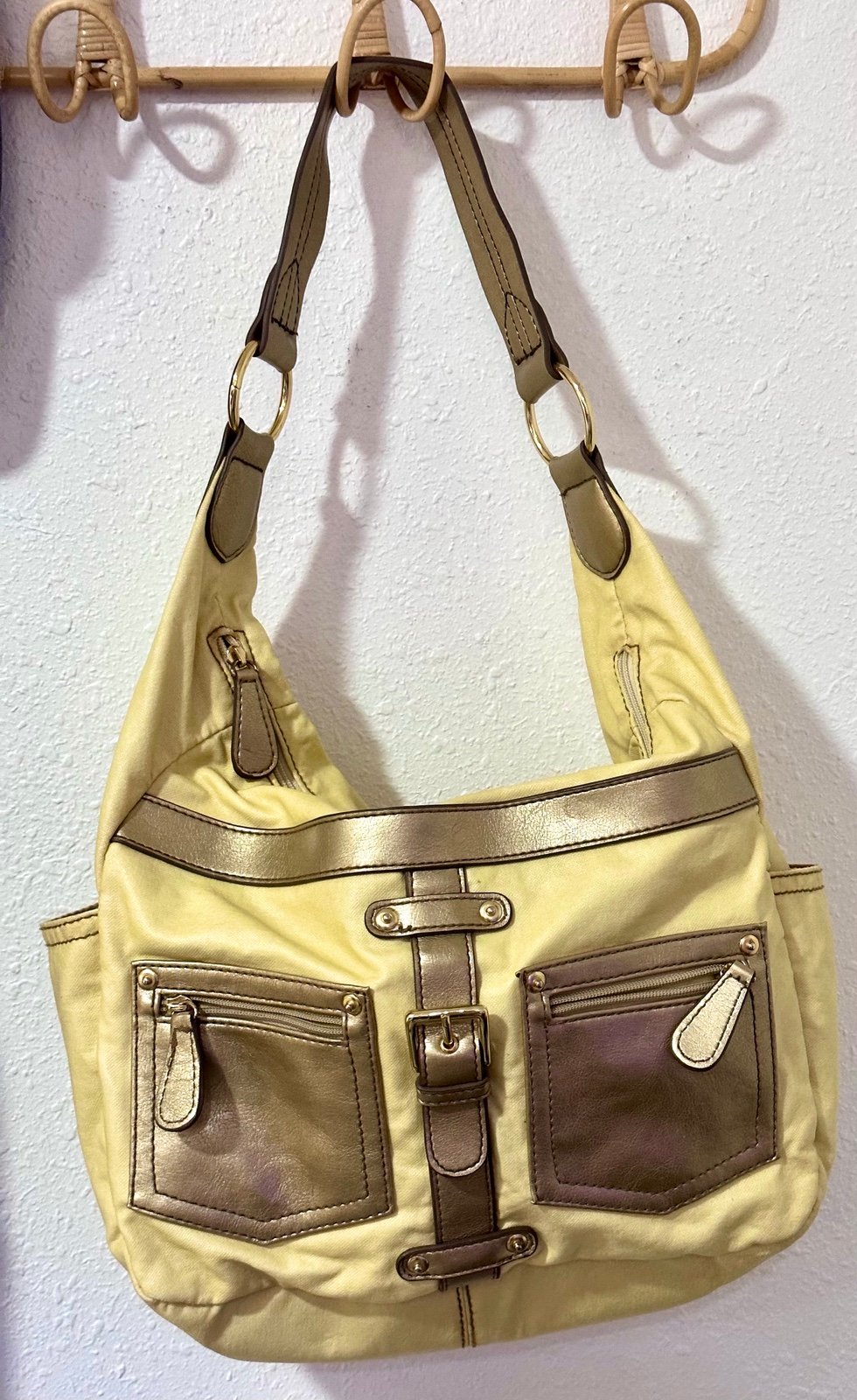 Axcess By Liz Claiborne Shoulder Bag Hobo Bag Purse Yellow Large So Cute