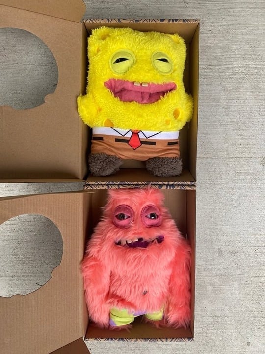 Spongebob Squarepants and Patrick Star Fuggler 9 Plush