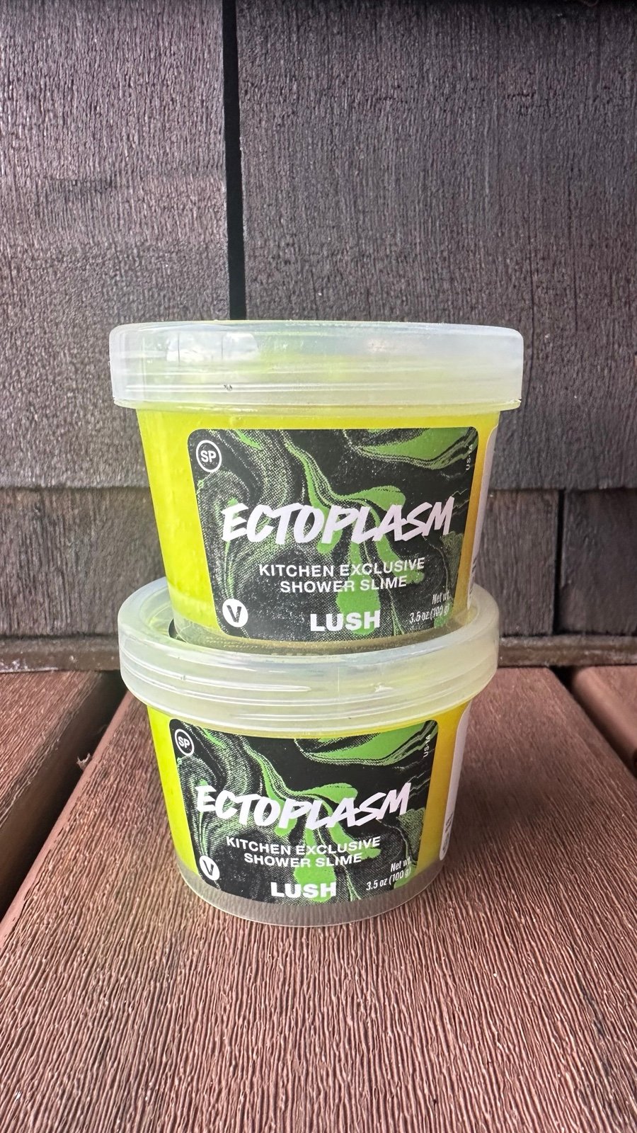 Lush kitchen - ectoplasm shower slime - TWO jars