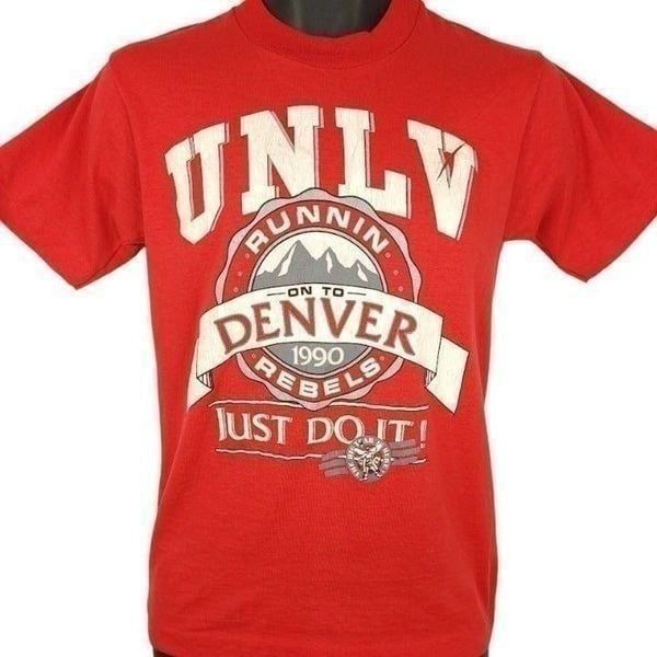 UNLV Runnin Rebels T Shirt Vintage 90s 1990 National Champions Made In USA