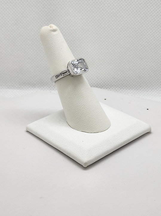 Brand New Sterling Silver 925 Rectangle Gemstone Ring