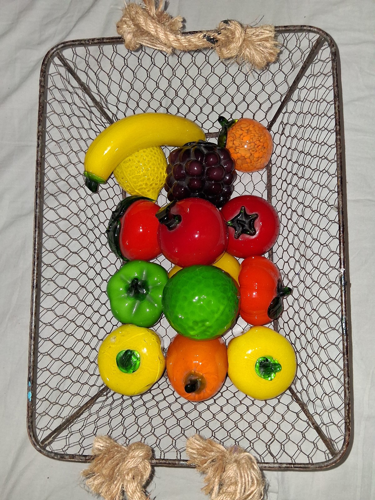 Vintage Murano Style Glass Vegetables and Fruit