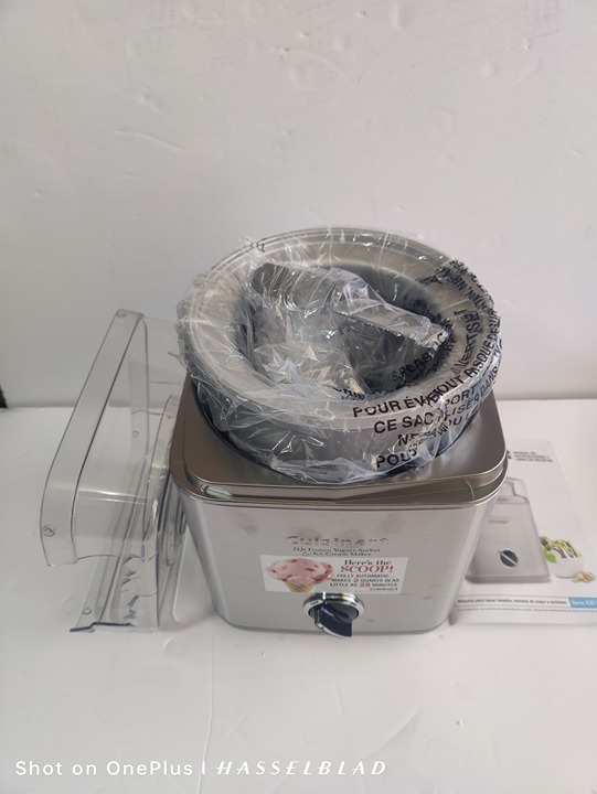 CUISINART Ice Cream Maker, Ice Cream and Frozen Yogurt Machine, 2-Qt.- Open box