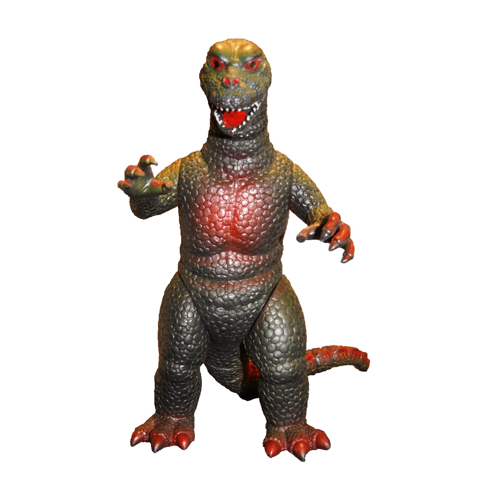 Vintage 80s 90s Dormei Godzilla 13 Figure W/ Moveable Joints Red Eyes Monster