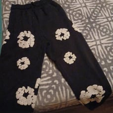 Black denim tears sweatpants