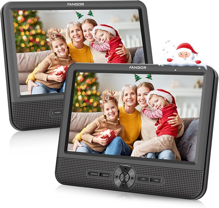 7.5’’ Dual Car DVD Player, Portable DVD Player for Car,Support USB/SD/Sync TV