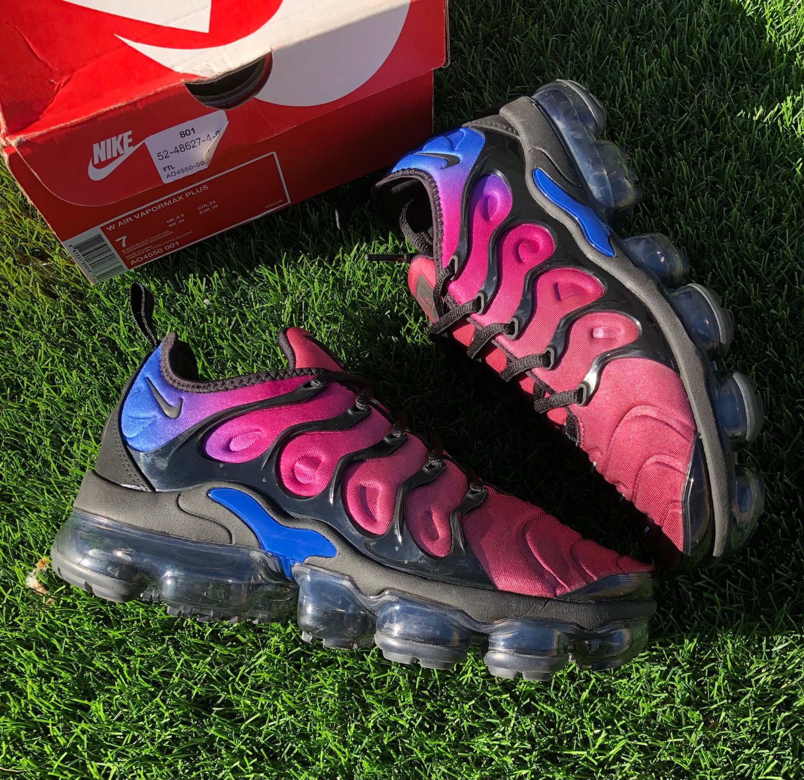 Nike Air Vapormax Plus Hyper Violet Black Size 7W