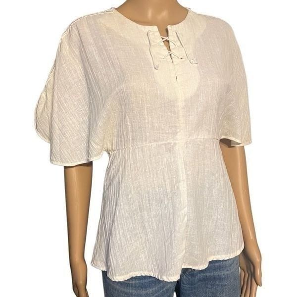 ànuke__store | Typewriter Shirring Tops color：white , black