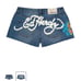ED HARDY FLAME SKULL DENIM SHORTS
