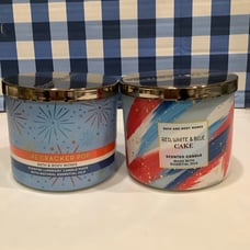 BBW Red, White & Blue Cake & Firecracker Pop Candles